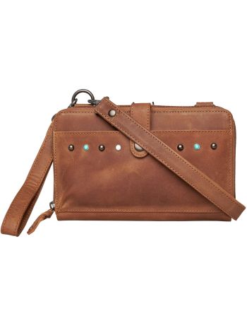 Concealed Carry Millie Leather Crossbody Organizer - Small