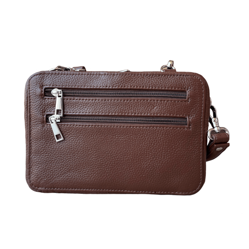 Concealed Carry Small Leather Organizer Crossbody Purse by Roma Leathers
