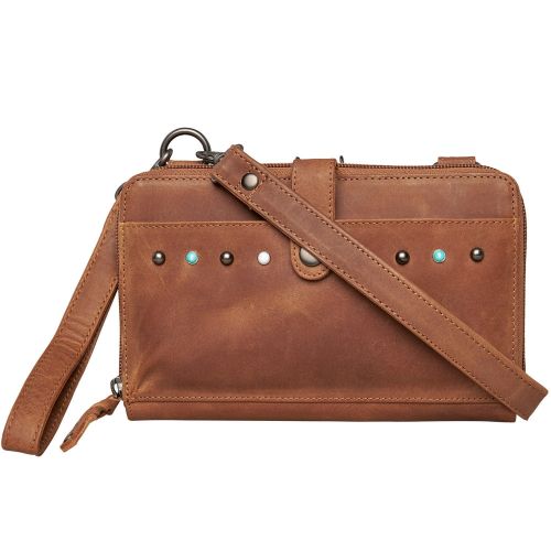 Concealed Carry Millie Leather Crossbody Organizer - Small
