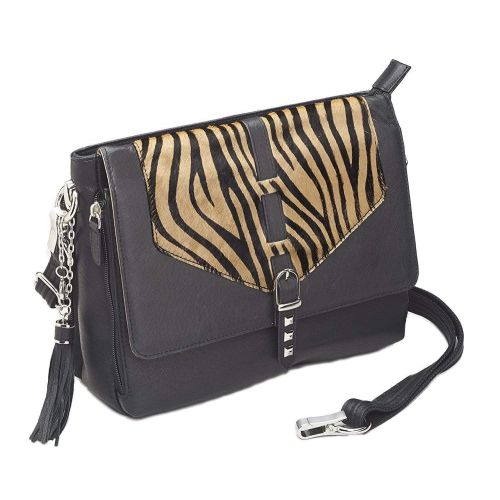 Concealed Carry Zebra Hair-On Shoulder Clutch by Gun Tote'n Mamas - GTM-73